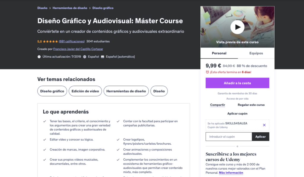 Cursos en diseño gráfico y audiovisual